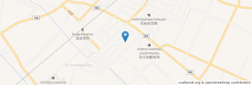 Mapa de ubicacion de 松任市老人福祉センター会館加賀野 en 日本, 石川県, 白山市.