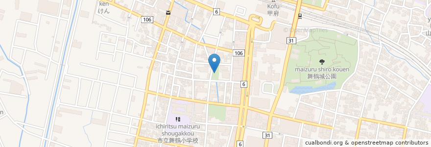 Mapa de ubicacion de 橘児童公園 en Giappone, Prefettura Di Yamanashi, 甲府市.