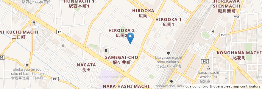 Mapa de ubicacion de 社会福祉法人北伸福祉会　中央金沢朱鷺の苑 en Japon, Préfecture D'Ishikawa, 金沢市.