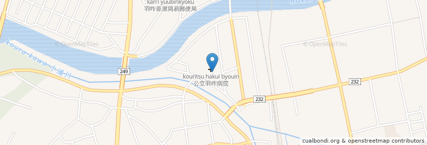 Mapa de ubicacion de 羽咋助産所 en ژاپن, 石川県, 羽咋市.