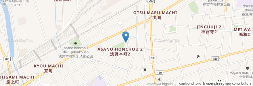 Mapa de ubicacion de 金沢市立浅野町児童館 en Jepun, 石川県, 金沢市.