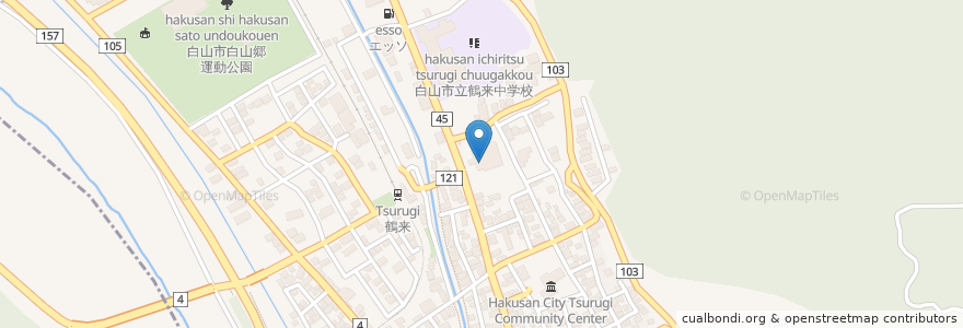 Mapa de ubicacion de 鶴来町在宅介護支援センター en Japon, Préfecture D'Ishikawa, 白山市.