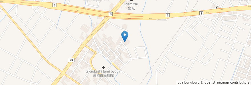 Mapa de ubicacion de 高岡市きずな学園 en Япония, Тояма, 高岡市.