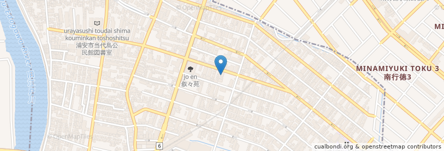 Mapa de ubicacion de ライフコミューン浦安 en اليابان, 千葉県, 浦安市.