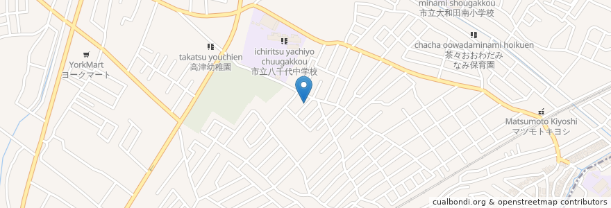 Mapa de ubicacion de 八千代台北１３丁目児童遊園 en 日本, 千葉県, 八千代市.