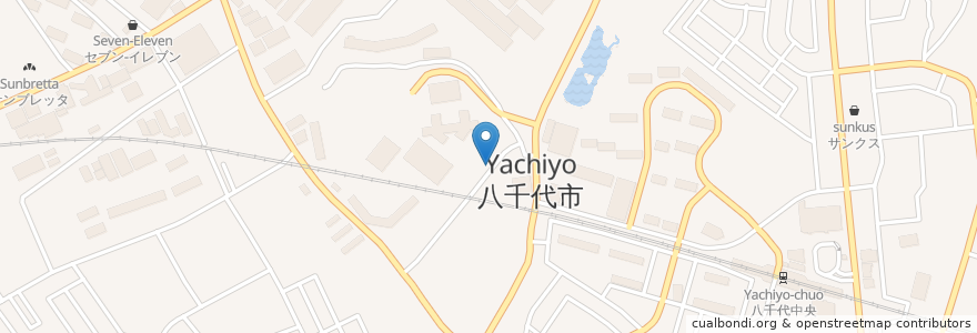 Mapa de ubicacion de 向山児童遊園 en 日本, 千葉県, 八千代市.