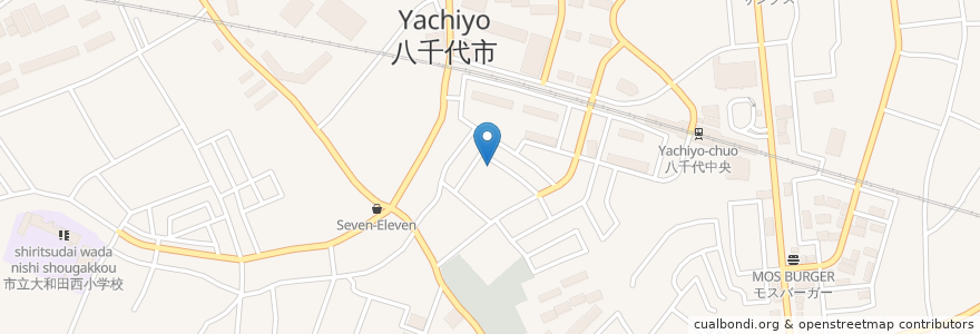Mapa de ubicacion de 坊山団地児童遊園 en 일본, 지바현, 八千代市.