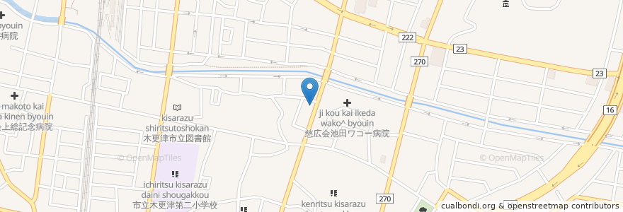 Mapa de ubicacion de 大境児童遊園 en Japan, Chiba Prefecture, Kisarazu.