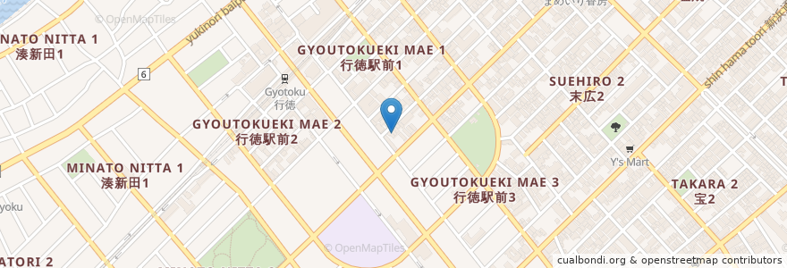 Mapa de ubicacion de 市川市行徳在宅介護支援センター en Japón, Prefectura De Chiba, 市川市.