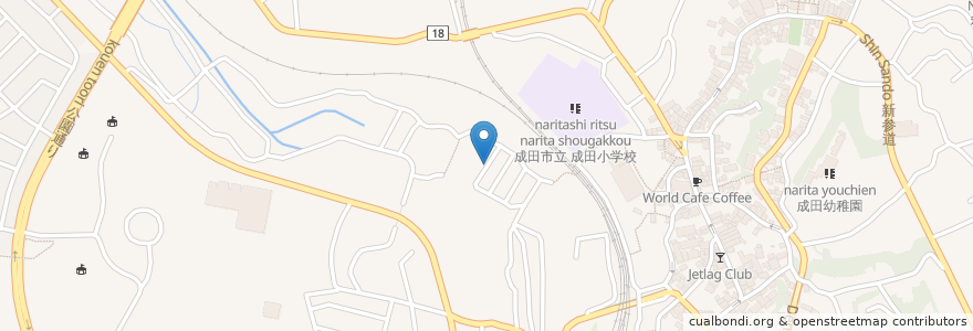 Mapa de ubicacion de 幸町子どもの遊び場 en 日本, 千葉県, 成田市.