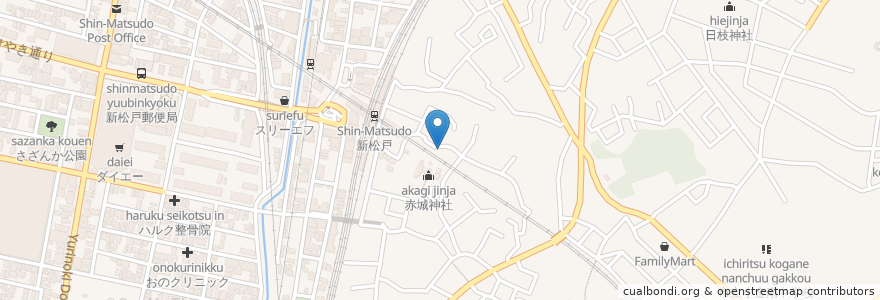 Mapa de ubicacion de 幸谷こどもの遊び場 en 日本, 千葉県, 松戸市.