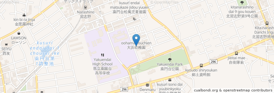 Mapa de ubicacion de 恩寵園 en Japão, 千葉県, 船橋市.