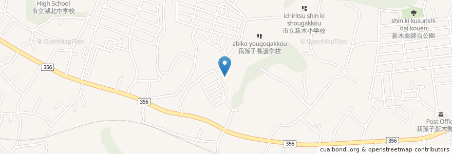 Mapa de ubicacion de 我孫子市立あらき園 en Japan, 千葉県, 我孫子市.