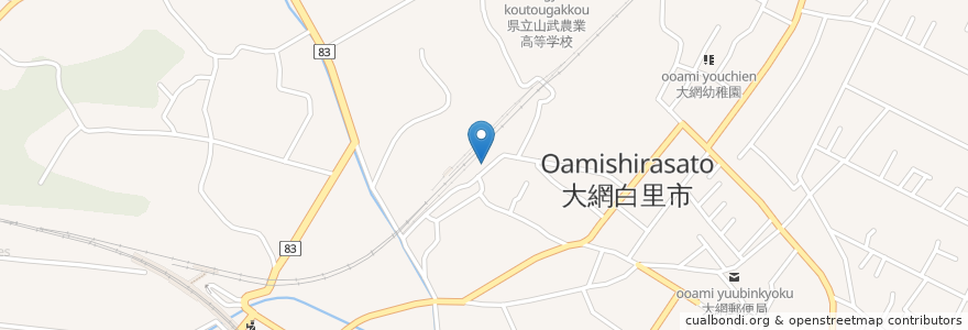 Mapa de ubicacion de 旧駅前児童遊園 en Japan, Präfektur Chiba, 大網白里市.