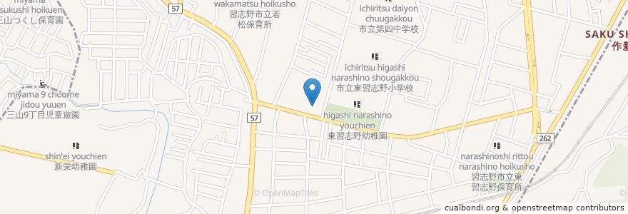 Mapa de ubicacion de 東習志野ヘルスステーション en 日本, 千葉県, 習志野市.