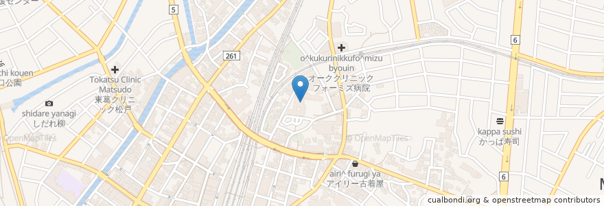 Mapa de ubicacion de 松戸市在宅介護支援センター en 일본, 지바현, 松戸市.