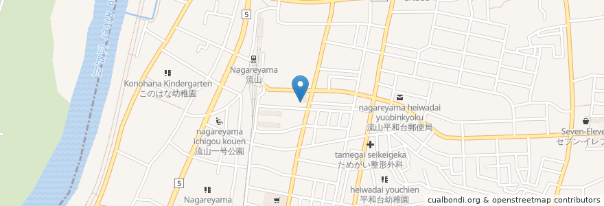 Mapa de ubicacion de 流山市ケアセンター en اليابان, 千葉県, 流山市.