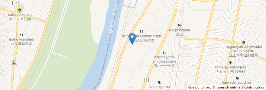 Mapa de ubicacion de 流山市流山福祉会館老人福祉センター en 일본, 사이타마현, 三郷市.