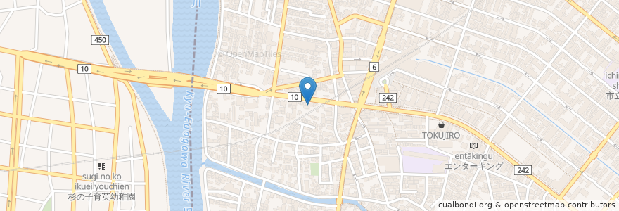 Mapa de ubicacion de 浦安市八区若寿会館 en Japón, Prefectura De Chiba, Urayasu.
