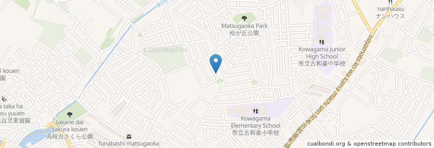 Mapa de ubicacion de 船橋市立松が丘児童ホーム en اليابان, 千葉県, 船橋市.