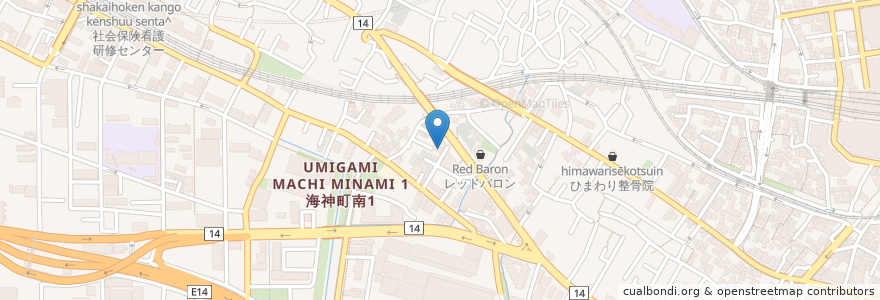 Mapa de ubicacion de 船橋市老人憩の家(海神児童ホーム併設) en Japon, Préfecture De Chiba, 船橋市.