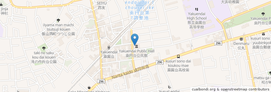 Mapa de ubicacion de 船橋市老人憩の家(薬円台児童ホーム併設) en Jepun, 千葉県, 船橋市.