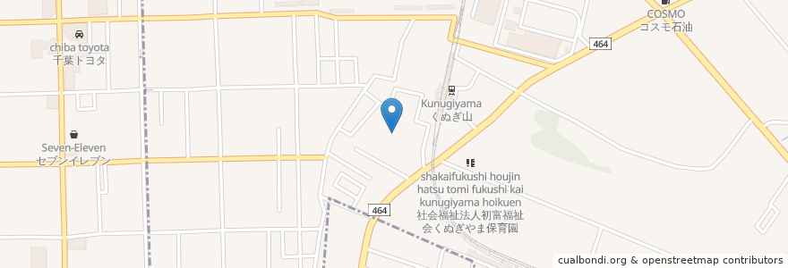 Mapa de ubicacion de 鎌ヶ谷市くぬぎ山児童センター en Jepun, 千葉県.