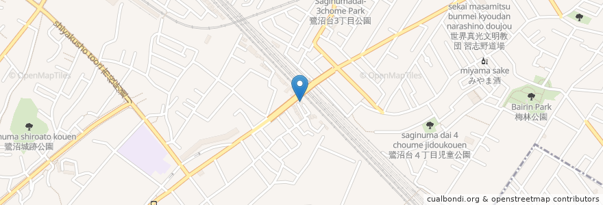 Mapa de ubicacion de 鷺沼４丁目児童遊園 en Japón, Prefectura De Chiba, Narashino.