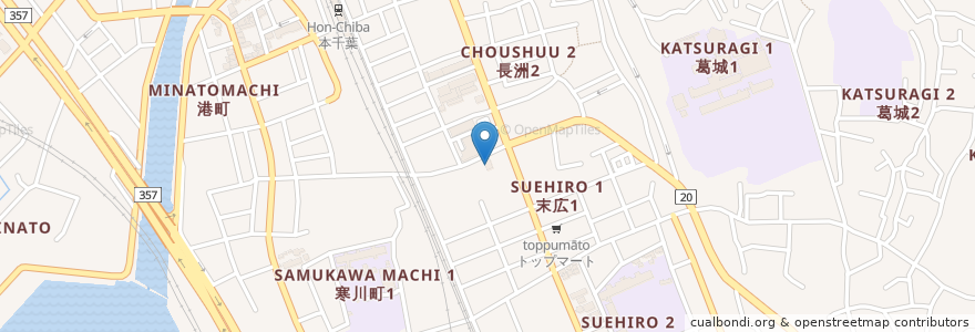 Mapa de ubicacion de Ｓ．Ｓ．Ｓ．４０３末広クラブ en ژاپن, 千葉県, 千葉市, 中央区.