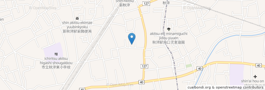 Mapa de ubicacion de あきつの園 en Japan, 東京都, 東村山市.