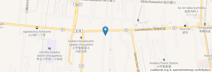 Mapa de ubicacion de あさやけ作業所 en 일본, 도쿄도, 小平市.
