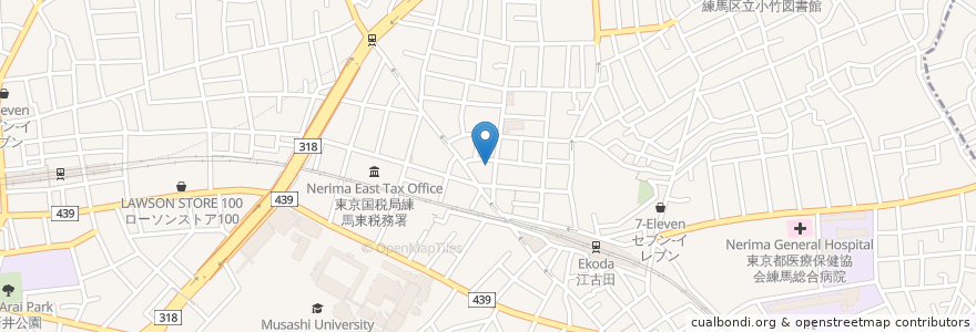 Mapa de ubicacion de えごのみ en Japonya, 東京都, 練馬区.