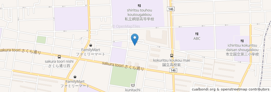 Mapa de ubicacion de くにたち福祉会館在宅介護支援センター en Japan, Tokyo, Kunitachi.