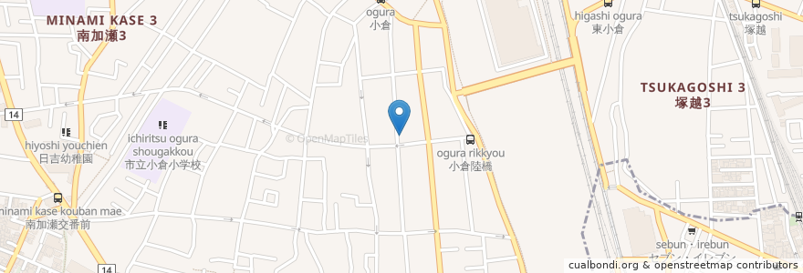 Mapa de ubicacion de こぶし園 en 日本, 神奈川縣, 川崎市, 幸区.