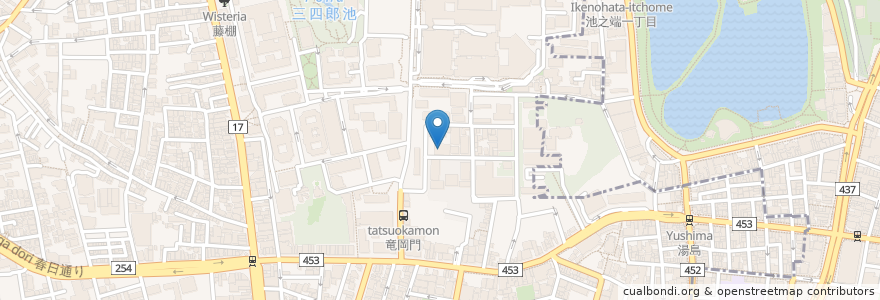 Mapa de ubicacion de たつおか在宅介護支援センター en 일본, 도쿄도, 분쿄구.