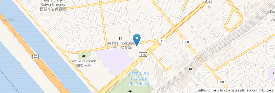 Mapa de ubicacion de たつみ敬老館 en Jepun, 東京都, 葛飾区.