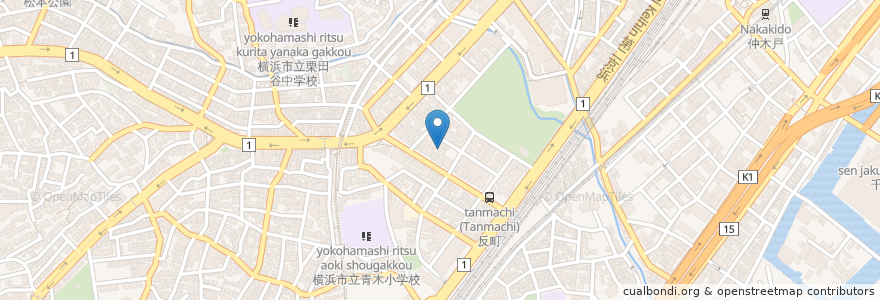 Mapa de ubicacion de たんまち福祉活動ホーム en 日本, 神奈川県, 横浜市, 神奈川区.