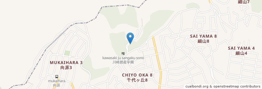 Mapa de ubicacion de つばき寮 en Japón, Prefectura De Kanagawa, Kawasaki, 麻生区.