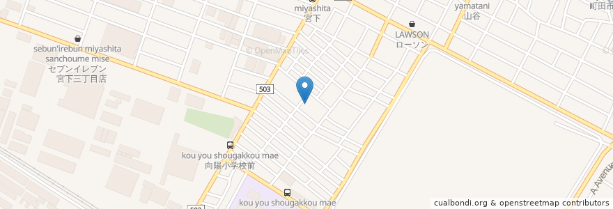 Mapa de ubicacion de ひまわり児童遊園 en Japonya, 神奈川県, 相模原市, 中央区.