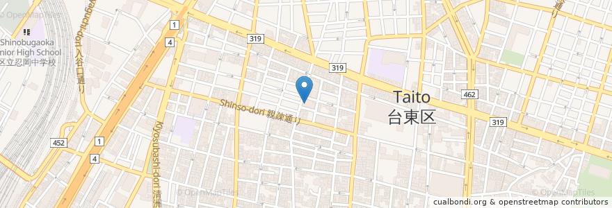 Mapa de ubicacion de まつがや在宅介護支援センター en Japan, 東京都, 台東区.