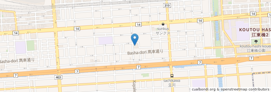 Mapa de ubicacion de みどりコミュニティセンター長寿室 en Giappone, Tokyo, 墨田区.