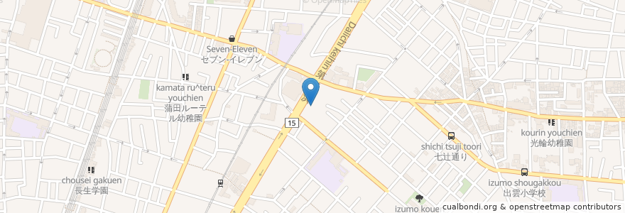 Mapa de ubicacion de みどり作業所 en Япония, Токио, Ота.