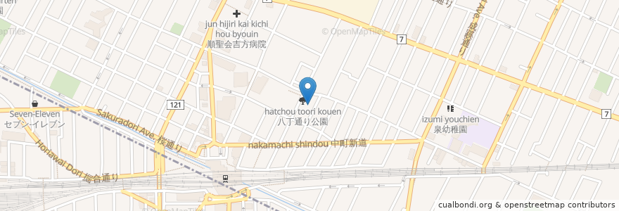 Mapa de ubicacion de むさしのワークス en Japan, Tokyo, Musashino.