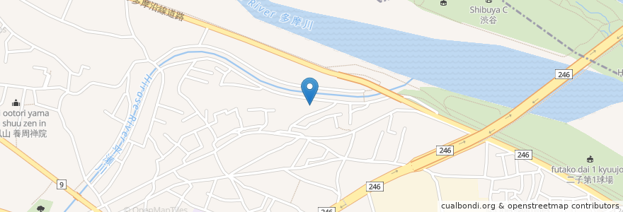 Mapa de ubicacion de わかたけ作業所 en اليابان, كاناغاوا, 東京都, 川崎市, 世田谷区, 高津区.