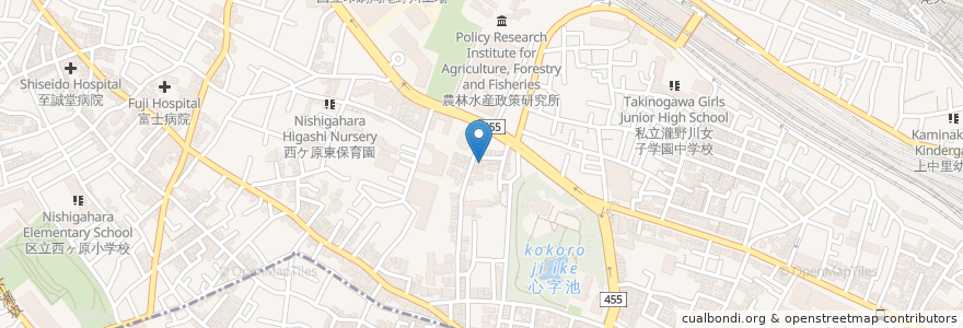Mapa de ubicacion de アイリス・ハート en 日本, 東京都, 北区.