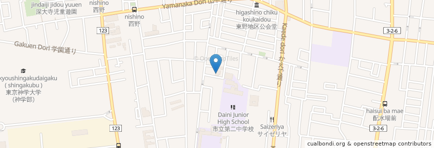Mapa de ubicacion de アクティビティセンターはばたけ en Japón, Tokio, Mitaka.