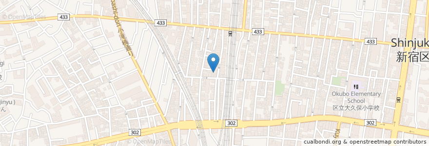 Mapa de ubicacion de ウエルハウス大久保 en Japonya, 東京都, 新宿区.