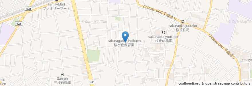 Mapa de ubicacion de グラニー千歳船橋・世田谷 en Japão, Tóquio, 世田谷区.