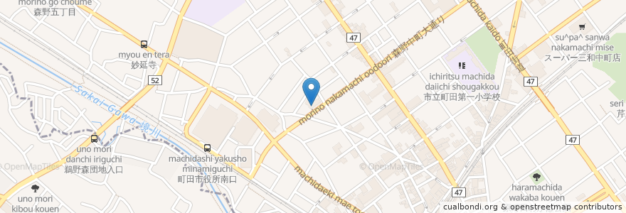 Mapa de ubicacion de グランダ町田 en 일본, 도쿄도, 町田市.