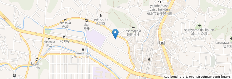 Mapa de ubicacion de グループホーム花物語金沢の家 en 일본, 가나가와현, 요코하마시, 金沢区.